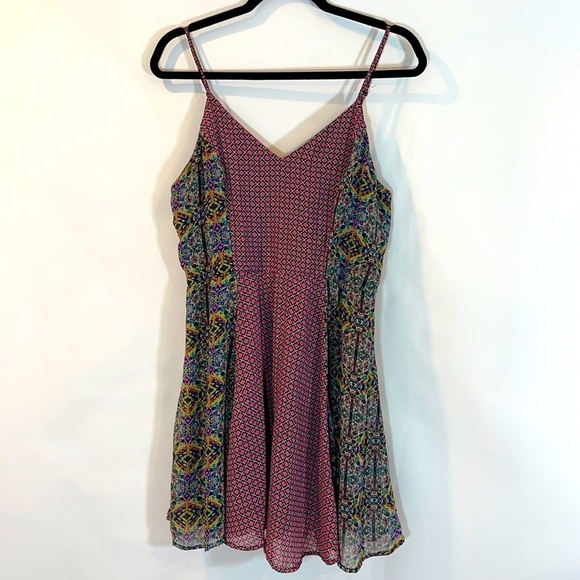 Fire Los Angeles Dresses & Skirts - FIRE Los Angeles Smocked Bohemian Print Dress Women’s Large